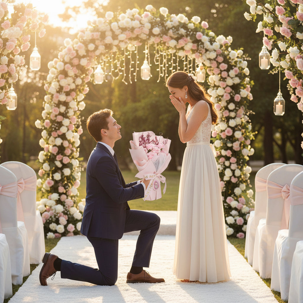 Large Pink Roses Bouquet - Love is Eternal -  Gift Card