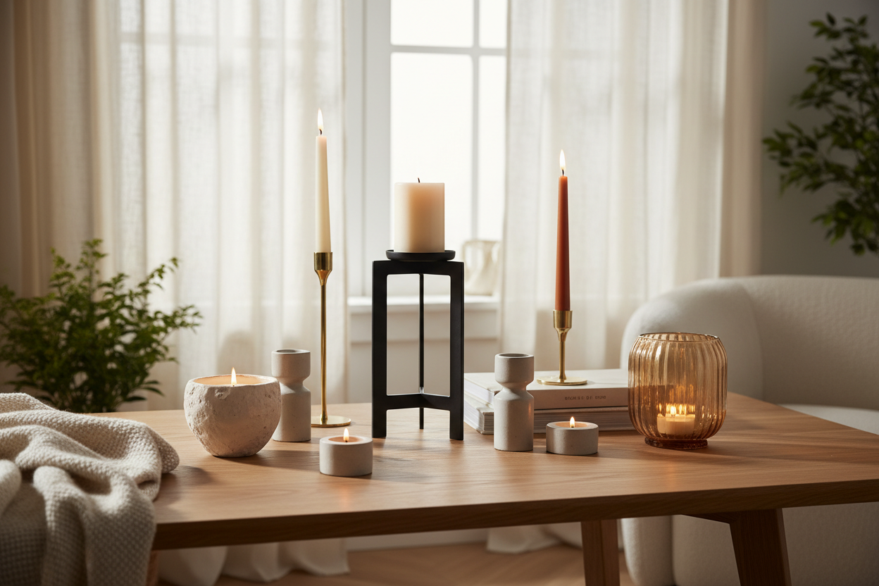 generate an image of candle holders